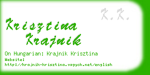 krisztina krajnik business card